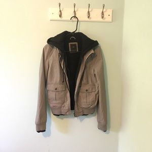 Obey gray leather jacket